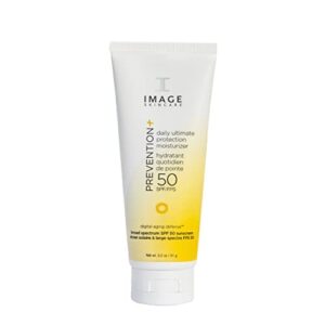 image skincare, prevention+ daily ultimate protection moisturizer spf 50, zinc oxide face sunscreen lotion with sheer finish, 3.2 oz