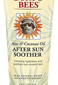 Burt's Bees Lotion, Hydrating Aloe & Coconut Oil Sun Burn Relief, Natural After Sun Soother, 6 Ounce (Packaging May Vary)