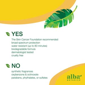 Alba Botanica Sunscreen for Face and Body, Fragrance-Free Sheer Mineral Sunscreen Spray, Broad Spectrum SPF 50, Water Resistant and Biodegradable, 5 fl. oz. Bottle