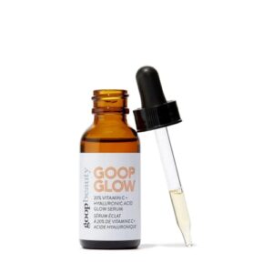 goop 20% vitamin c + hyaluronic acid serum | improves tone, texture, & hydration | l-ascorbic acid and hyaluronic acid | 1 fl oz paraben and silicone free