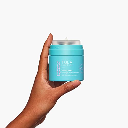 TULA Skin Care Beauty Sleep Overnight Repair Treatment | Anti-Aging, Night Cream, Contains Natural Peptides, AHAs, Retinol, Vitamin C to Reduce the Appearance of Lines and Dull Tone| 1.7 oz.