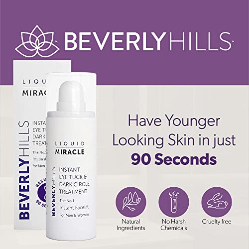 Beverly Hills Instant Facelift Anti Aging Eye Serum Treatment for Dark Circles, Puffy Eyes, Wrinkles, Under Eye Bags, Fine Lines, and Crows Feet that Works Within 90 Seconds | 30mL (120 Days Supply)