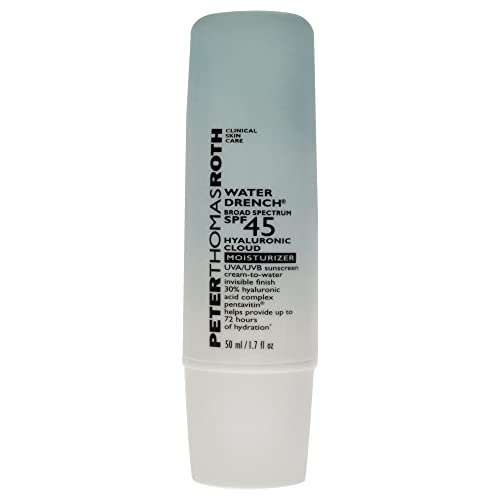 Peter Thomas Roth | Water Drench Broad Spectrum SPF 45 Hyaluronic Cloud Moisturizer | SPF Moisturizer For Face, Lightweight Sunscreen For Face