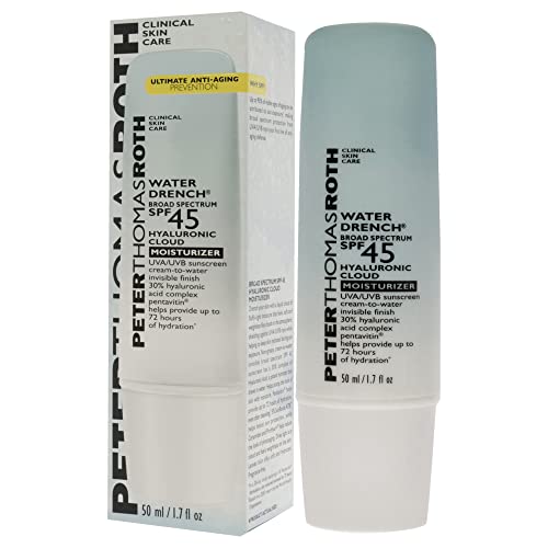 Peter Thomas Roth | Water Drench Broad Spectrum SPF 45 Hyaluronic Cloud Moisturizer | SPF Moisturizer For Face, Lightweight Sunscreen For Face