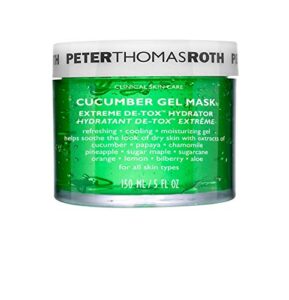 peter thomas roth | cucumber gel mask | extreme de-tox hydrator, cooling and hydrating facial mask, helps soothe the look of dry and irritated skin, 5 fl oz (pack of 1)