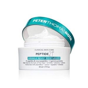 peter thomas roth | peptide 21 wrinkle resist moisturizer | anti-aging face cream with 21 peptides and neuropeptides, 50 ml/ 1.7 fl. oz (pack of 1)