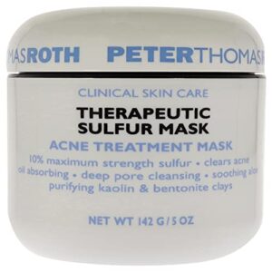 peter thomas roth | therapeutic sulfur acne treatment mask | maximum-strength sulfur mask for acne, clears up and helps prevent acne blemishes, oil absorbing and pore cleansing