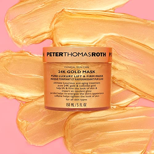 Peter Thomas Roth | 24K Gold Mask | Pure Luxury Lift & Firm, Anti-Aging Gold Face Mask, Helps Lift, Firm and Brighten the Look of Skin, 5 Fl Oz (Pack of 1)