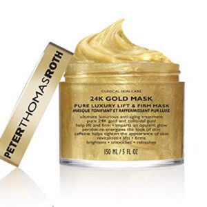 Peter Thomas Roth | 24K Gold Mask | Pure Luxury Lift & Firm, Anti-Aging Gold Face Mask, Helps Lift, Firm and Brighten the Look of Skin, 5 Fl Oz (Pack of 1)