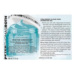 Peter Thomas Roth | Water Drench Hyaluronic Cloud Mask Hydrating Gel | Moisturizing Face Mask with Hyaluronic Acid, Up To 72 Hours of Hydration