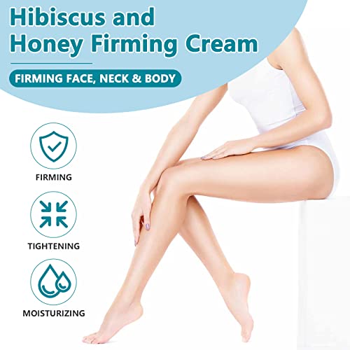 Skin Tightening Cream,Hibiscus and Honey Firming Cream, Neck Firming Cream, Skin Firming and Tightening Lotion, Reduces the Look of Neck Lines, Tightens & Smooths - With Collagen & Honey extract -4 FL OZ/120 ML