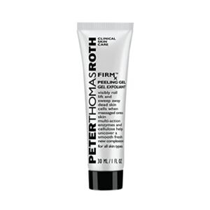 peter thomas roth | firmx peeling gel, travel size | exfoliant for dry and flaky skin, enzymes and cellulose help remove impurities and unclog pores, 1 fl. oz.