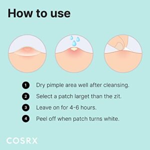 COSRX Acne Pimple Patch (96 Counts) Absorbing Hydrocolloid Original 3 Size Patches for Blemishes and Zits Cover, Spot Stickers for Face and Body, Not Tested on Animals, No Toxic Ingredients