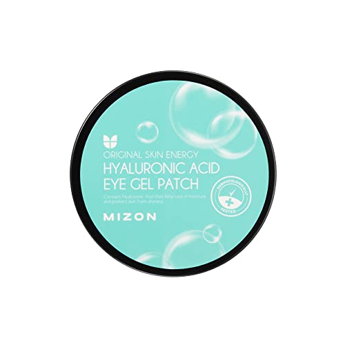 MIZON Hyaluronic Acid Eye Gel Patch, Collagen Patches, Eye Masks, Treatment for Puffy Eyes, Eye Pads for Dark Circles, Under Eye Bags, Wrinkle Care, Moisturizing, Improves Elasticity (30 PAIRS )