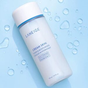 LANEIGE Cream Skin Toner & Moisturizer: 2-in-1 Amino Acid Rich Liquid, Soothe, Hydrate, and Strengthen Skin's Moisture Barrier, 5.0 fl. oz.