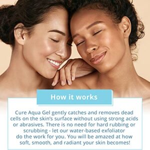 Toyo - Cure Aqua Gel Gentle Exfoliator - Facial/Full-body Peeling Gel, Water-based Exfoliator, Dead Skin Remover for Bright, Youthful Skin, 250ml. - 1 Pack