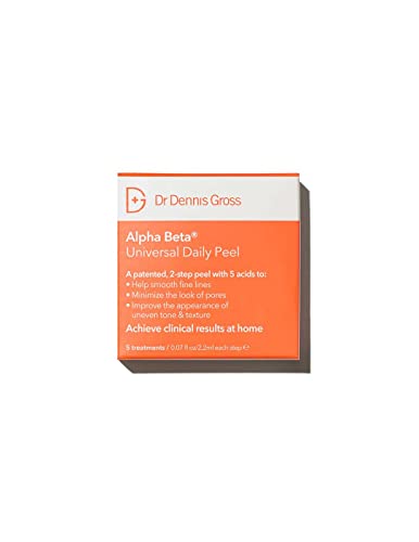 Dr. Dennis Gross Alpha Beta Universal Daily Peel: for Uneven Tone or Texture and Fine Lines or Enlarged Pores, (5 Treatments)