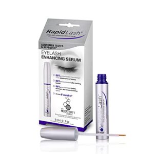 rapidlash eyelash enhancing serum – promotes appearance of longer, fuller, and thicker eyelashes, for eye lash enhancement, paraben, and cruelty free