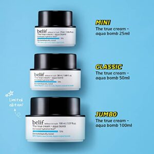 belif The True Cream Aqua Bomb | Rich yet Weightless Face Moisturizer for Combination to Oily Skin | Antioxidants, Lady Mantle & Oat Husk | Daily Hydrating Facial Cream Minimizes Pores