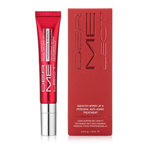 dermelect smooth upper lip professional – anti aging cream with hyaluronic acid, collagen, retinol, brightening & smoothing treatment for lip lines, smile lines, discoloration, lipstick bleeding 0.5 oz