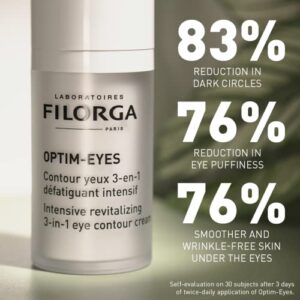 Filorga Optim-Eyes Eye Cream, Revitalizing 3-in-1 Skin Treatment for Rapid Reduction of Dark Circles, Wrinkles & Puffiness Around the Eyes, 0.5 fl. oz.