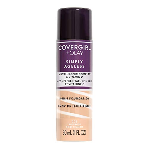 COVERGIRL & Olay Simply Ageless 3-in-1 Liquid Foundation, Buff Beige, 1 Fl Oz (Pack of 1)