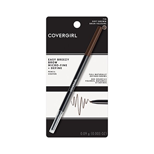 COVERGIRL Easy Breezy Brow Micro-Fine + Define Pencil, Soft Brown, 0.003 Oz