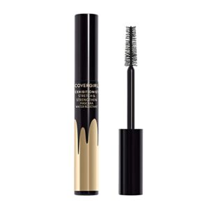 covergirl exhibitionist stretch & strengthen water-resistant mascara, very black