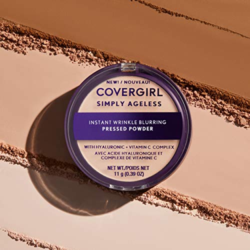 Covergirl Simply Ageless Instant Wrinkle Blurring Pressed Powder, Buff Beige, 0.39 Oz.