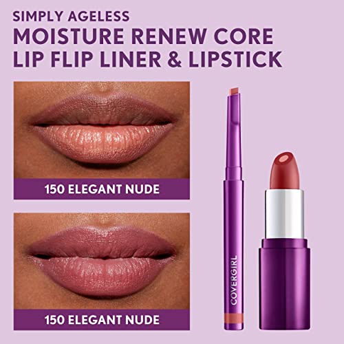 COVERGIRL Simply Ageless Lip Flip Liner, Elegant Nude, Pack of 1