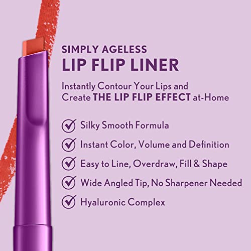 COVERGIRL Simply Ageless Lip Flip Liner, Elegant Nude, Pack of 1