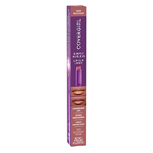 COVERGIRL Simply Ageless Lip Flip Liner, Elegant Nude, Pack of 1