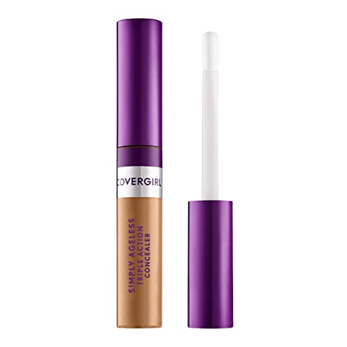 COVERGIRL Simply Ageless Triple Action Concealer, Toasted Almond, Pack of 1