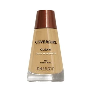 covergirl clean makeup foundation classic beige 130, 1 oz (packaging may vary)