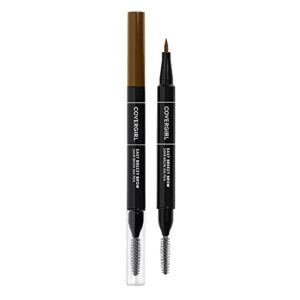covergirl easy breezy brow all-day brow ink pen, soft blonde, natural, pack of 1, eyebrows, eyebrow pencil, brow pencil, matte, eyebrow enhancer,tip, smudge proof, longlasting