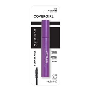 covergirl professional remarkable waterproof mascara black brown 210, 0.3 ounce (packaging may vary)
