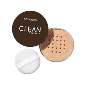 covergirl clean invisible loose powder – loose powder, setting powder, vegan formula – translucent medium, 20g (0.7 oz)