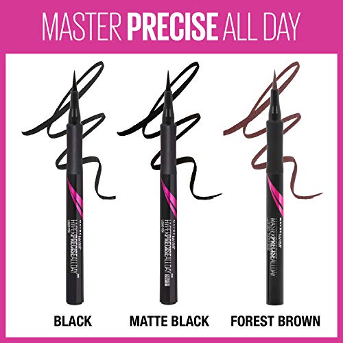 Maybelline Eyestudio Master Precise All Day Waterproof Liquid Eyeliner, Black, 1 Count