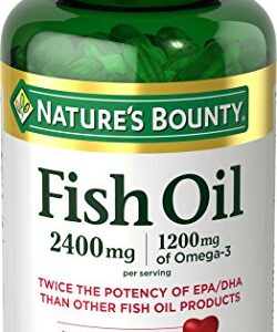 Nature’s Bounty Fish Oil, Supports Heart Health, 2400mg, Coated Softgels, 90 Ct.