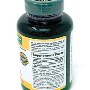 Nature's Bounty Quick Dissolve Fast Acting Vitamin B-12 2500 mcg, Natural Cherry Flavor (300 tablets)