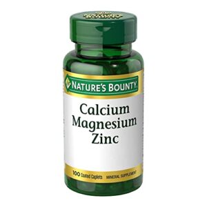 nature’s bounty calcium magnesium & zinc caplets, immune & supporting bone health, 100 count