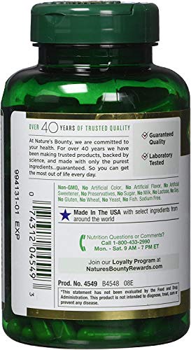 Nature's Bounty Milk Thistle Capsules, Herbal Supplement, 250 mg per Serving, 200 Count