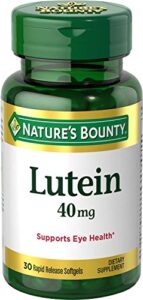 nature’s bounty lutein pills, eye health supplements and vitamins, support vision health, 40 mg, 30 softgels