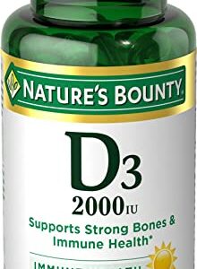 Vitamin D by Nature's Bounty, Supports Immune Health & Bone Health, 2000IU Vitamin D3, 150 Softgels ,150 Count (Pack of 1)