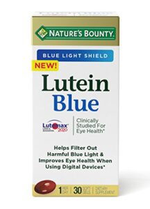 nature’s bounty lutein blue pills, eye health supplements and vitamins with vitamin a and zinc, supports vision health