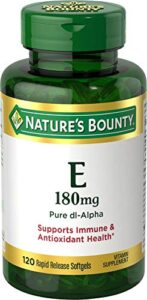 nature’s bounty vitamin e 400 iu softgels pure dl-alpha 120 soft gels (pack of 2)