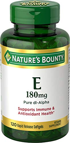 Nature's Bounty Vitamin E 400 IU Softgels Pure DL-Alpha 120 Soft Gels (Pack of 2)