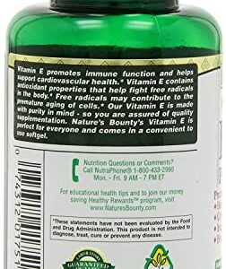 Nature's Bounty Vitamin E 400 IU Softgels Pure DL-Alpha 120 Soft Gels (Pack of 2)