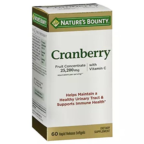 Nature's Bounty Cranberry Dietary Supplement 60 Soft Gels (Pack of 2)