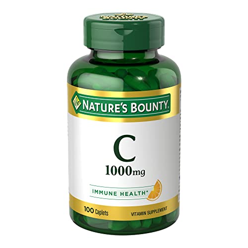 Nature’s Bounty Vitamin C 1000mg, Immune Support Supplement, Powerful Antioxidant, 1 Pack, 100 Caplets